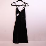 For Love & Lemons NEW  Tracy Cut Out Knit Crochet Midi Pullover Dress Black L Photo 3