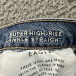 American Eagle  Super High Rise Ankle Straight Jeans Stretch Boho Women's 4 x 27 Photo 3
