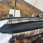 Burberry  Black Leather Tote Bag Classic Nova Check Lining Photo 6