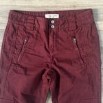 Current/Elliott  Deep Red Pants Size 26 Women’s Zip Pocket Cropped The Encode Photo 4