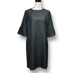 Pendleton New  Gray 100% Virgin Wool Midi Dress Bell Sleeve Office Preppy S/M Photo 1