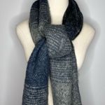 Anthropologie // THE KORNER Navy Stripe Fringe Scarf NWT Large 20277003 Photo 1