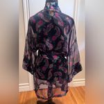 Victoria's Secret Victoria’s Secret Gold Label Vintage Sheer Floral Paisley Belted Robe Kimono OS Photo 4