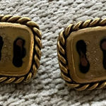 Chico's Vintage Chico’s Gold and Black Square Earrings Photo 0