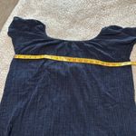 Kona Sol  Women's M Crinkle Crepe Swimsuit Cover Up Navy Blue Light Airy Beach Photo 4