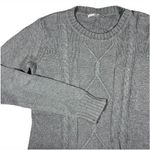Akac Ecou BCBG Cableknit Sweater Women’s M Gray Cozycore Winter Hygge Neutral Size M Photo 0