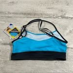 Blue Bikini Top Gwinner Sz 10 Aqua and Grey NWT Swimsuit Photo 4