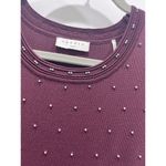 Sandro  Montaigne Red Bordeaux Bead Embellished Studded Sweater Knit Dress 36 XS Photo 2