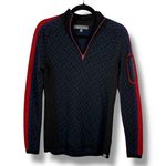 Title Nine Merino Wool Quarter Zip Pullover Top Diamond Pattern - XS Photo 0