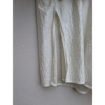 Apparenza Cream Dressy Blouse Tunic Type Satin Flower Buttons Size Medium Brown Photo 3