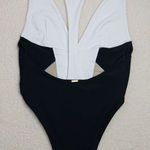 NEW MBM swim one piece swimsuit colorblock, size S Black Photo 0