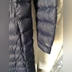 Eddie Bauer Women down Puffer long jacket hoodie Coat sz S lightweight full zip Photo 4