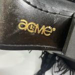 Acme black leather fringe western cowboy boots women's size 7.5 trendy festival Photo 5