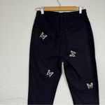 PacSun  Black Silver Butterfly Studded Ultra High Rise Slim Jeans Womens 27 Mom Photo 10