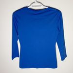 Worth Ocean Blue Open Jewel neck 3/4 sleeve top size XS Photo 1