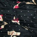 White House | Black Market | Black Floral Polka Dot Ruched Pencil Skirt Size 2 XS Photo 2