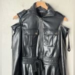 Akira  into the Matrix faux leather long sleeve mini dress black small NWT Photo 10