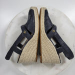 Lauren Ralph Lauren Penelopie Wedge Sandals Womens 8 Blue Espadrille Photo 10