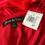 Blondie Nites  Satin Backless Lace Up Long Column Gown Red Size 17 Formal Dress Photo 8