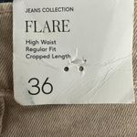 MNG Sienna High Waist Regular Fit Cropped Flare Khaki Jeans Size 4 NEW with Tags Brown Photo 1