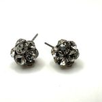 Rhinestone disco ball post earrings Silver Photo 2