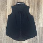 Maurice's Womens Black Sheer Button Up Sleeveless Shirt - 0 Photo 2