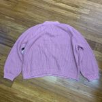 Old Navy  Pink Ribbed V Neck Button Front Cardigan Sweater XL Casual Chunky Knit Photo 3