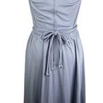 Alison Ayres Vintage Dress 10 Sleeveless Midi USA 60s70s Blue Photo 1