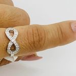 925 sterling silver ring Infinity ring Size 7 Photo 6