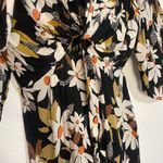 Angie  Black Floral Long Sleeve Dress Photo 4