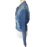 Rue 21  Distressed Medium Wash Denim Jacket Size Large (Junior) Photo 5