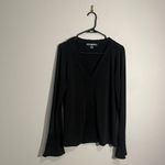 Karl Langerfeld Black Lace Bell Sleeve Long Sleeve V Photo 1