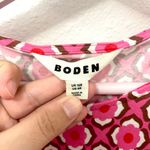 Boden Thea Sleeveless Short Sleeve Dress Sangria Sunset Geo Pome Size 8 Pink Photo 1