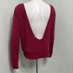Good American  V-Neck Plunge Back Sweatshirt Photo 2