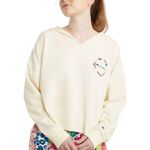 Champion Hoodie Pullover Olive Green Crop Cut Hem Flower Hooded Size Large Photo 1