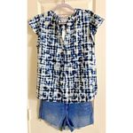 L'Agence NWT Audrey Gold Zipper Womens High Rise Frayed Denim Shorts Size 24 Photo 1