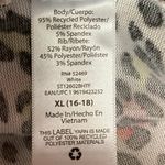 secret treasures  Gray Leopard Print Elastic Waist Drawstring Lounge Pants Sz XL Photo 5