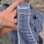 J.Crew Bodysuit Women XXXS Navy White Striped Long Sleeve Classic Nautical Style Photo 2