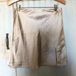 Verge Girl Gold Mini Skirt With Slit Photo 0