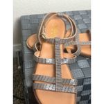 Bella Vita  Women's Size 6 Strappy Sandal Gray Brown Italian Leather Crocodile Photo 5