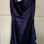 Satin Dress Blue Size 2 Photo 0