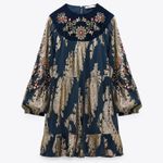 ZARA Embroidered Dress Photo 3