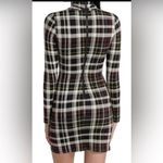 Alice + Olivia Black and White Plaid Long Sleeve Dress Size 8 Photo 5