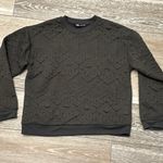 ZARA Sz S Fabulous Embossed Look Sweatshirt Top Dark Gray Comfy! Photo 0