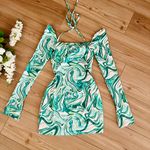 Boutique Y2K Green Marble Dress Photo 7