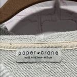 Paper Crane  Light Gray Striped Hoodie Woman’s Size Medium Photo 1