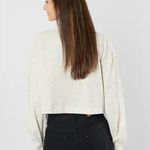 Free People White Cream BK Waffle Thermal Distressed Boho Cropped Top S Photo 1