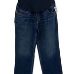 Old Navy Maternity Full Panel Wide-Leg Jeans Dark Wash Size 16 Short Photo 1
