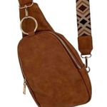 Womens PU Leather Detachable Aztec Strap Sling‎ Handbag Brown One Size Photo 0