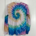 jac vanek JV by  Small Pink and Blue Spiral Tie Dye Cactus Long Sleeve T-Shirt Photo 4